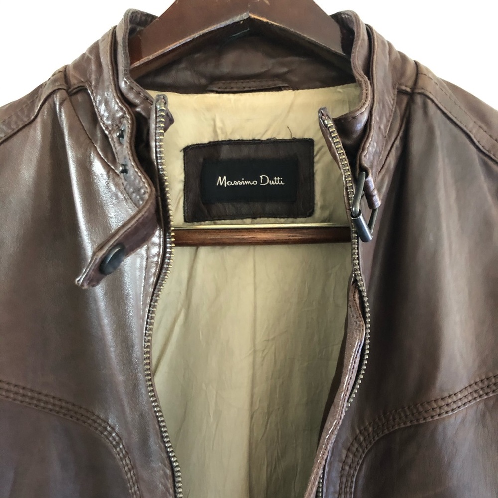 Mossimo Dutti Brown Leather Jacket